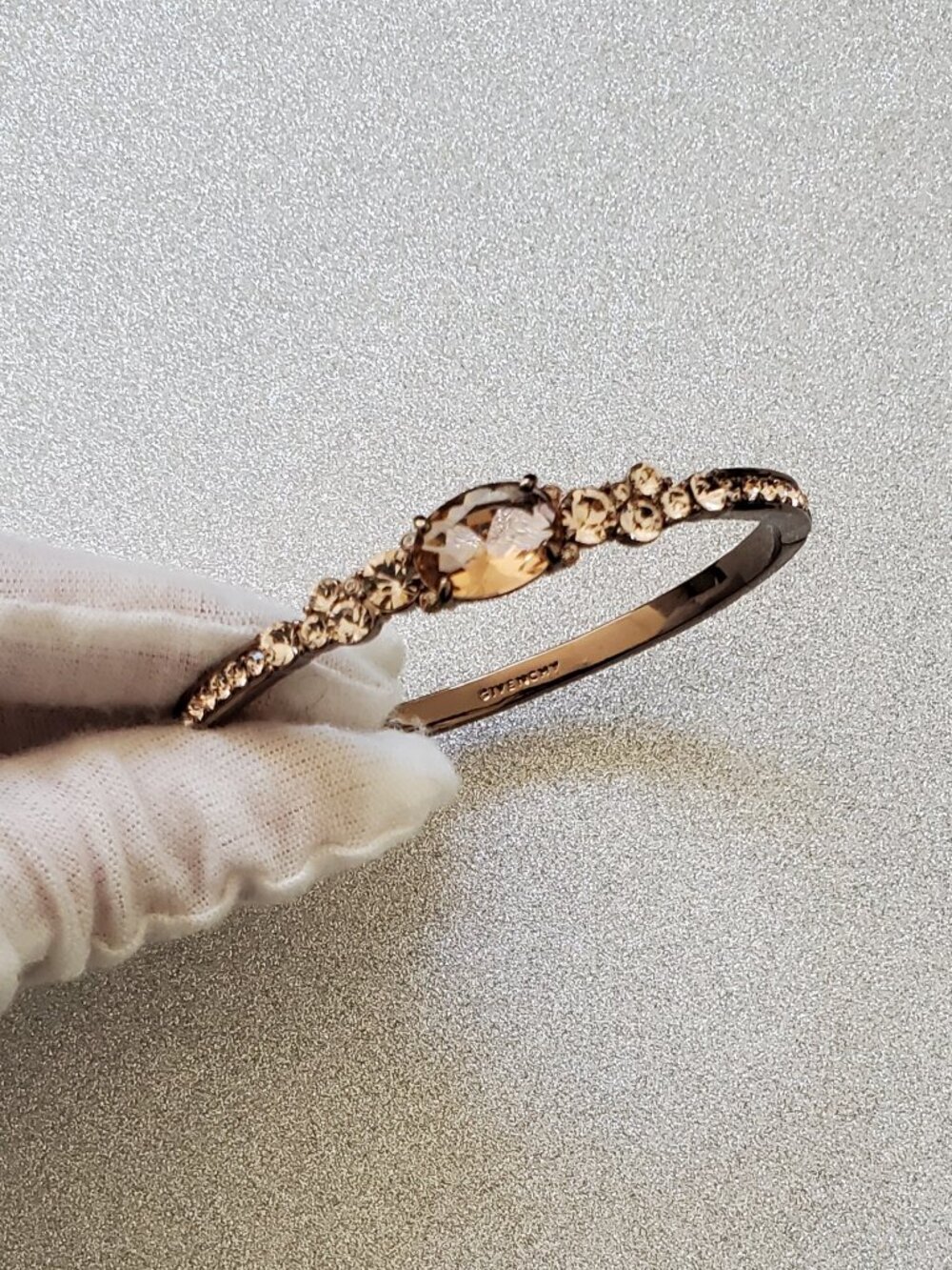 Givenchy Gold Crystal Cluster Bracelet